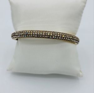 J.Crew Pavé Crystal Hinge Bracelet in Dark Gold